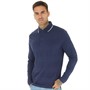 Peter Werth Mens Balsom Long Sleeve Polo Shirt Dark Navy