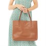 CLAUDIA CANOVA Womens Ophelia Tote Bag Tan