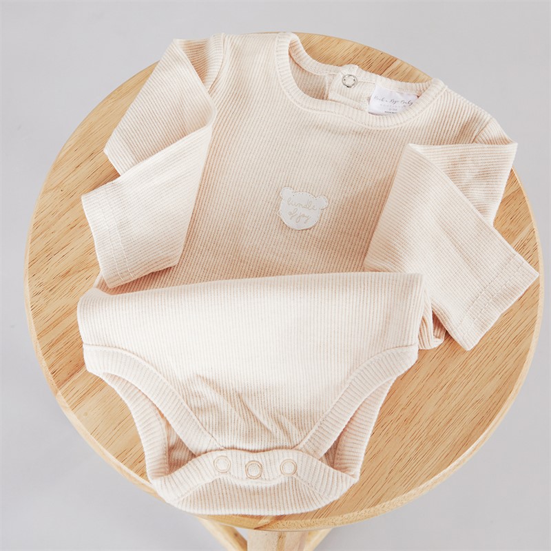 Rock A Bye Baby Boutique Kids Borg Jacket Footed Trousers And Rib Marl Bodysuit Cream Crm  Cream