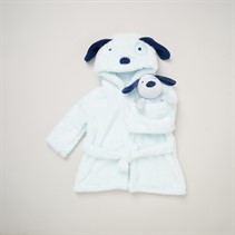 Rock A Bye Baby Boutique Boys Bathrobe and Plush Toy Baby Blue Bblu  Baby Blue