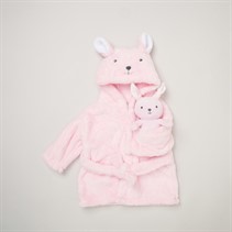 Rock A Bye Baby Boutique Girls Bathrobe and Plush Toy Baby Pink Bpnk  Baby Pink