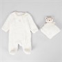 Rock A Bye Baby Boutique Kids Borg Pramsuit and Bear Comforter Set Cream Crm  Cream