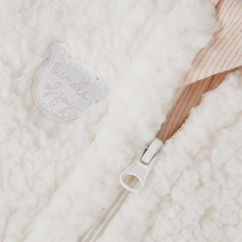 Rock A Bye Baby Boutique Kids Borg Pramsuit and Bear Comforter Set Cream Crm  Cream