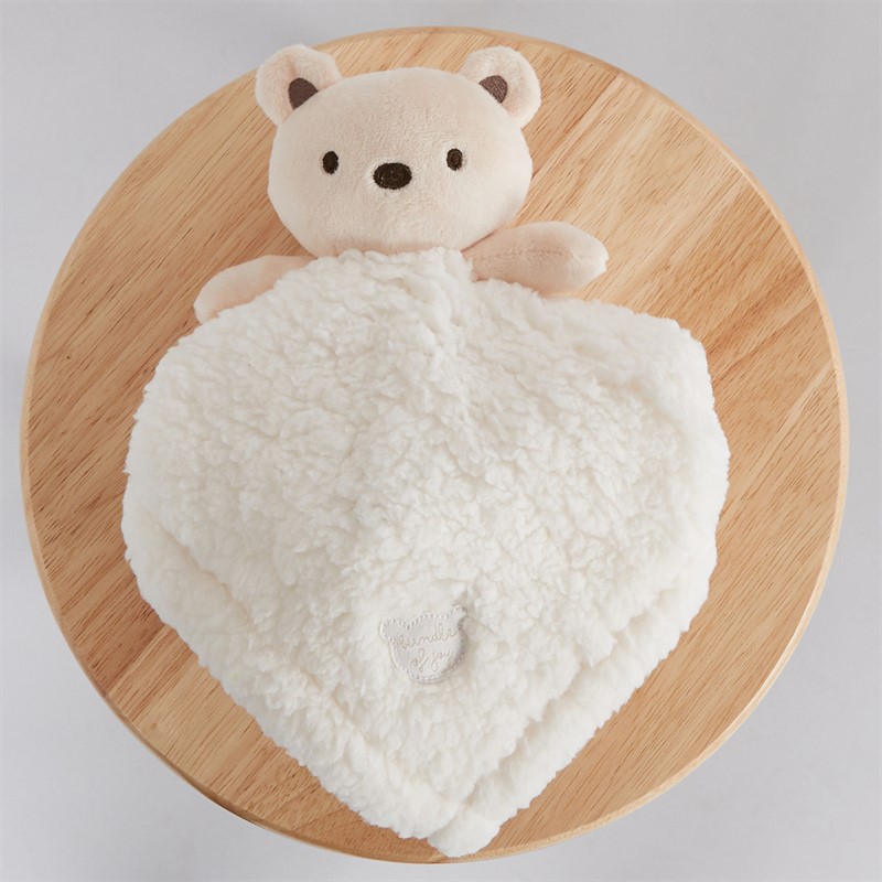 Rock A Bye Baby Boutique Kids Borg Pramsuit and Bear Comforter Set Cream Crm  Cream