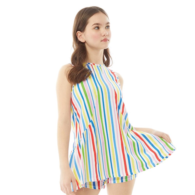 Olly & Molly Girls Top Candy Cane Stripe