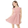 Olly & Molly Girls Dress Red Candy Stripe