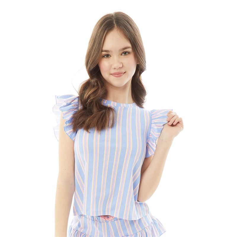 Olly & Molly Girls Top Candy Stripe