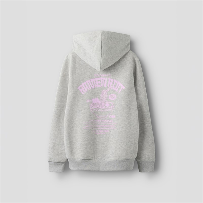 LMTD Ramen bluza z kapturem dla chłopca kolor Light Grey Melange