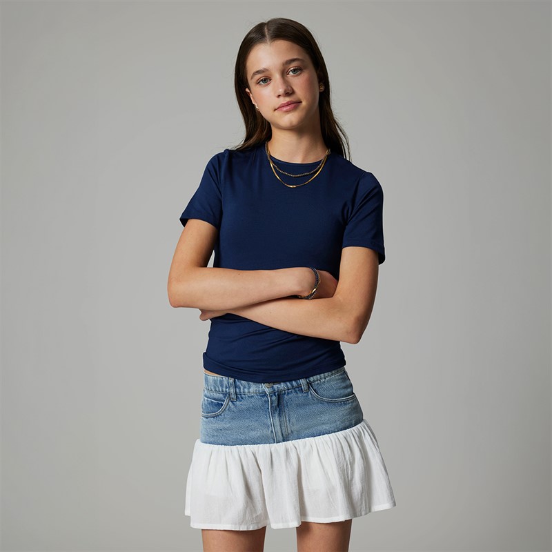 LMTD Mädchen Dinci Kurzarm T Shirt Navy Blazer