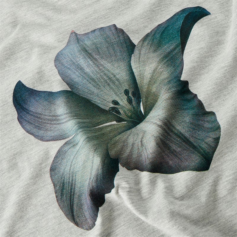 LMTD Piger Hibi Kortærmet T Shirt Light Grey Melange