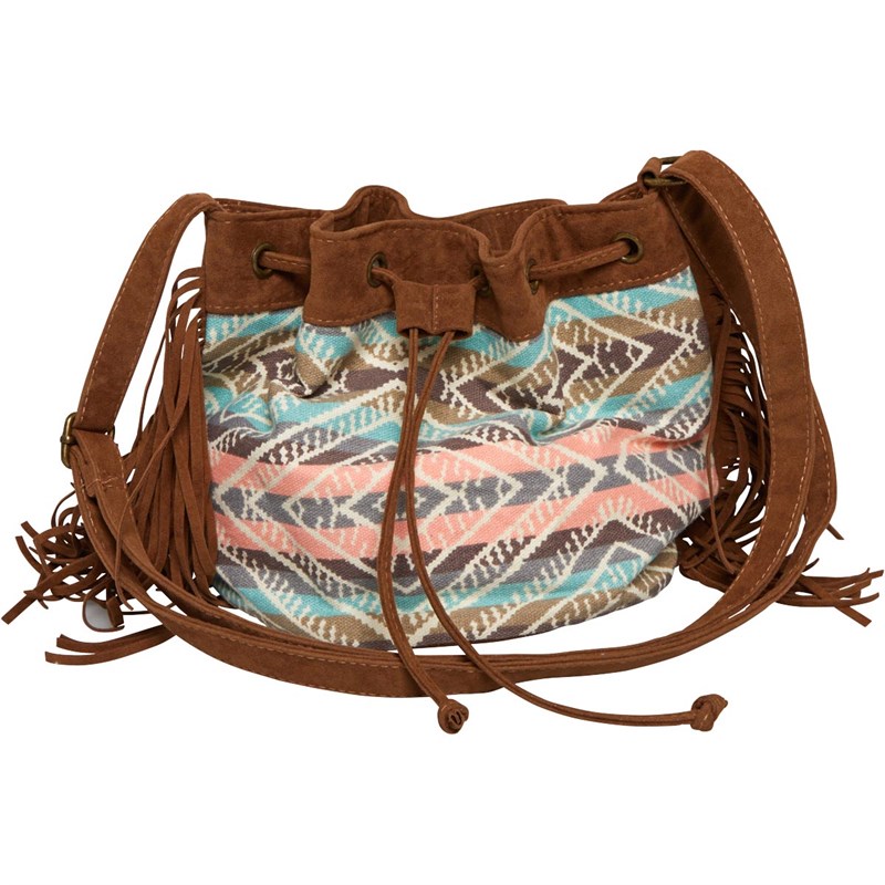 South Beach Womens Striped Pouch Bag Multi