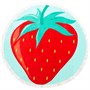 South Beach Womens Strawberry Round Towel Red/Turquoise