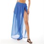 South Beach Womens Tie Waist Wrap Skirt Blue