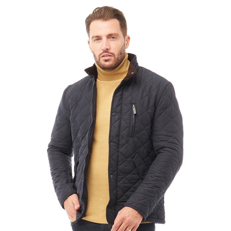 Mens navy padded clearance jacket