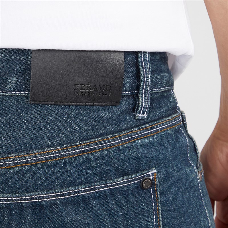 Feraud Mens Five Pocket Slim Fit Jeans Rinsewash