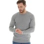 Feraud Mens Cable Knit Jumper Light Grey