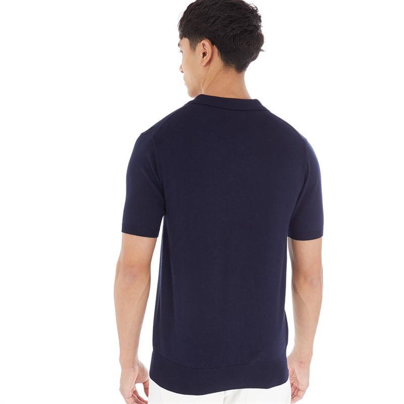 Buy Feraud Mens Knitted Polo Navy