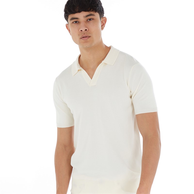 Buy Feraud Mens Knitted Polo Ecru