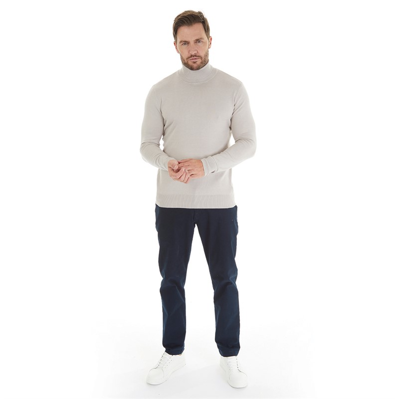 Feraud Mens Roll Neck Jumper Stone