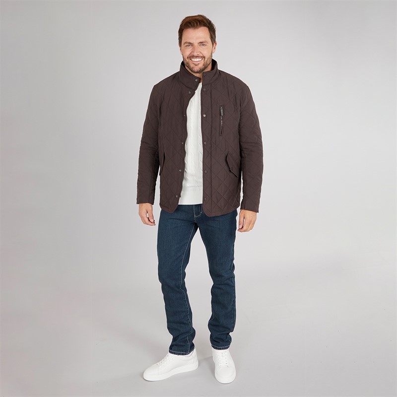 Feraud Mens Prima Quilted Jacket Chocolate