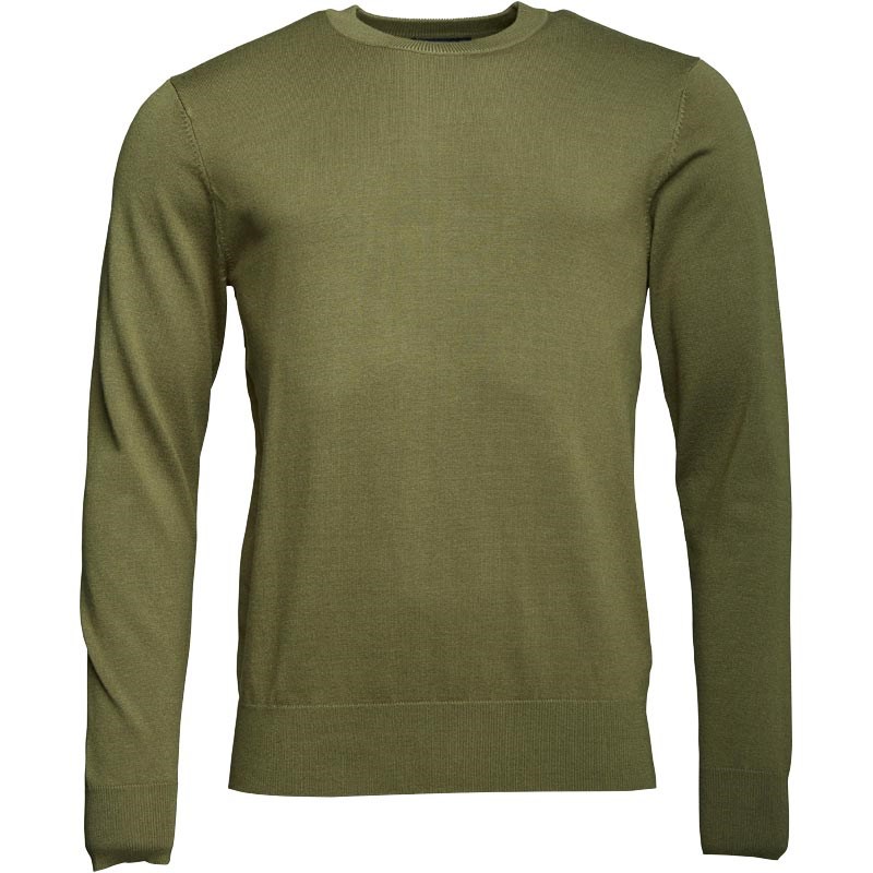 Buy Feraud Mens Crew Neck Knitted Jumper Khaki Melange