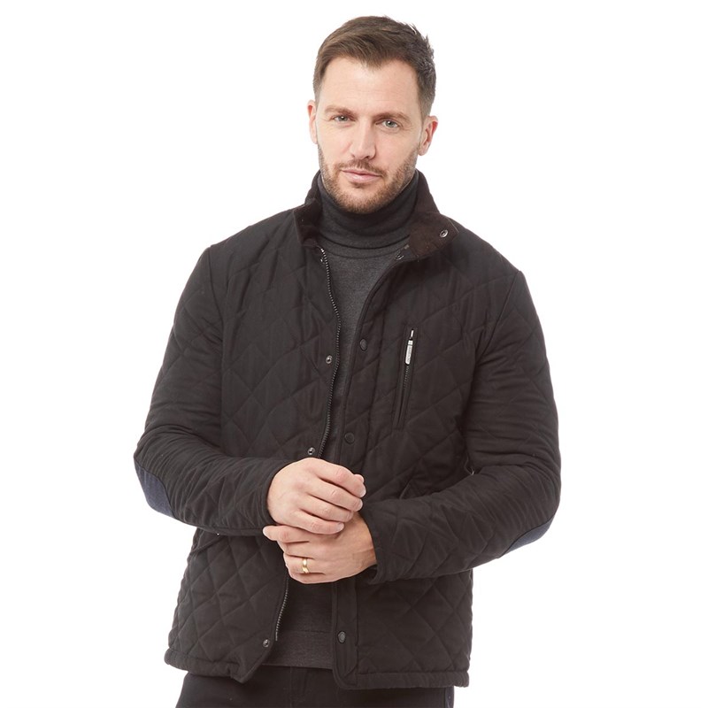 Buy Feraud Mens Quilted Jacket Black