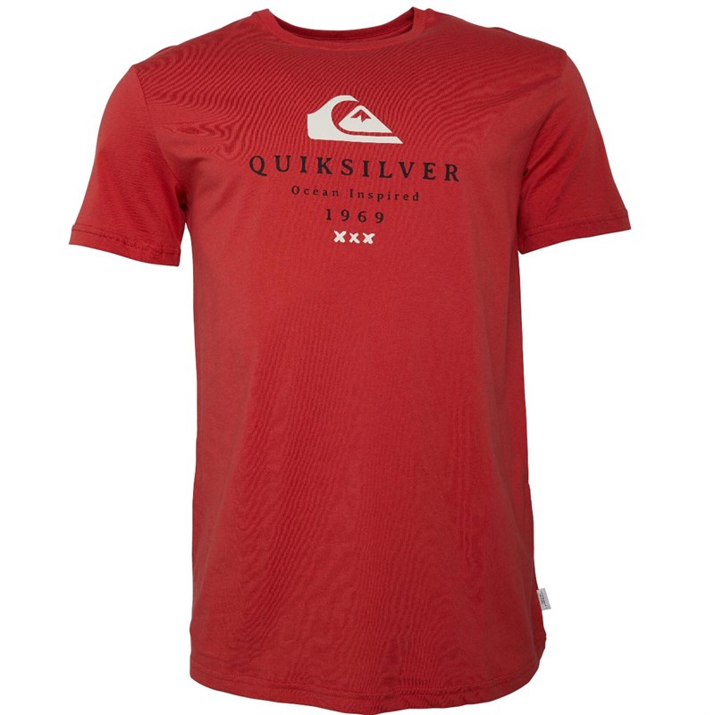Buy Quiksilver Mens First Fire Short Sleeve TShirt Baked Apple