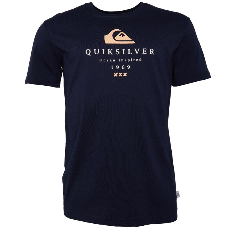 Buy Quiksilver Mens First Fire Short Sleeve TShirt Navy Blazer