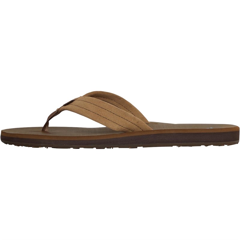 Quiksilver Mens Carver Suede Sandals Tan