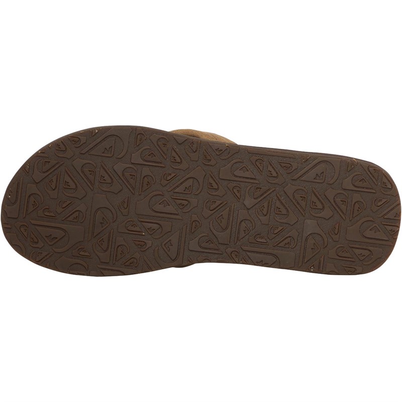 Quiksilver Mens Carver Suede Sandals Tan