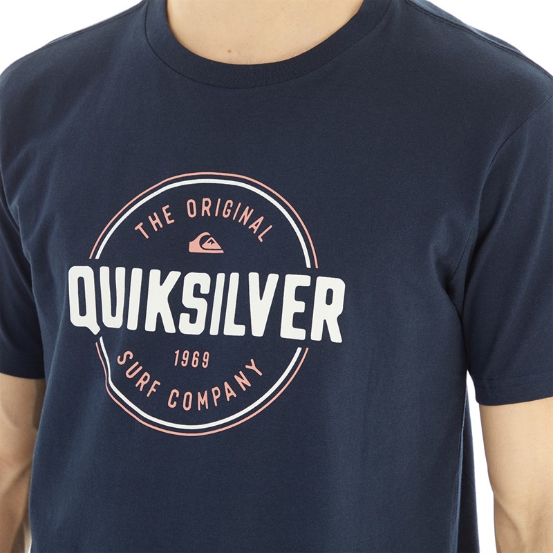Quiksilver Mens Circle Up T-Shirt Navy Blazer