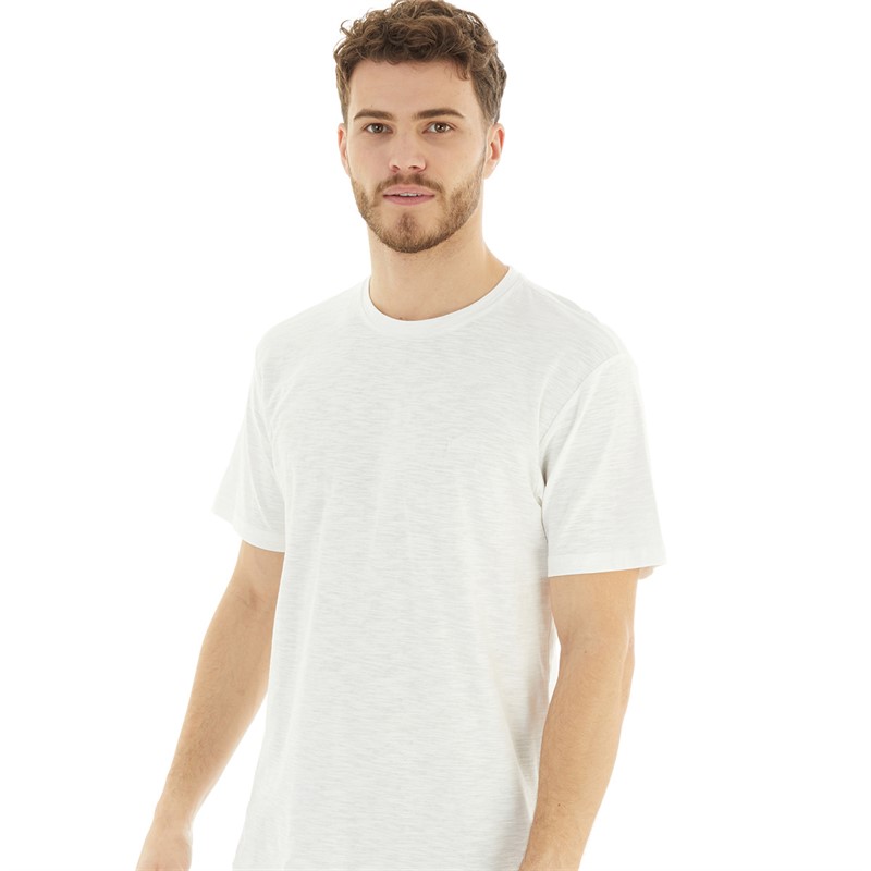 Quiksilver Mens Slub Roundneck T-Shirt Snow White