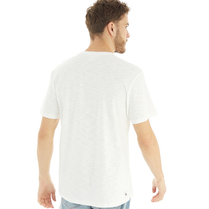 Quiksilver Mens Slub Roundneck T-Shirt Snow White