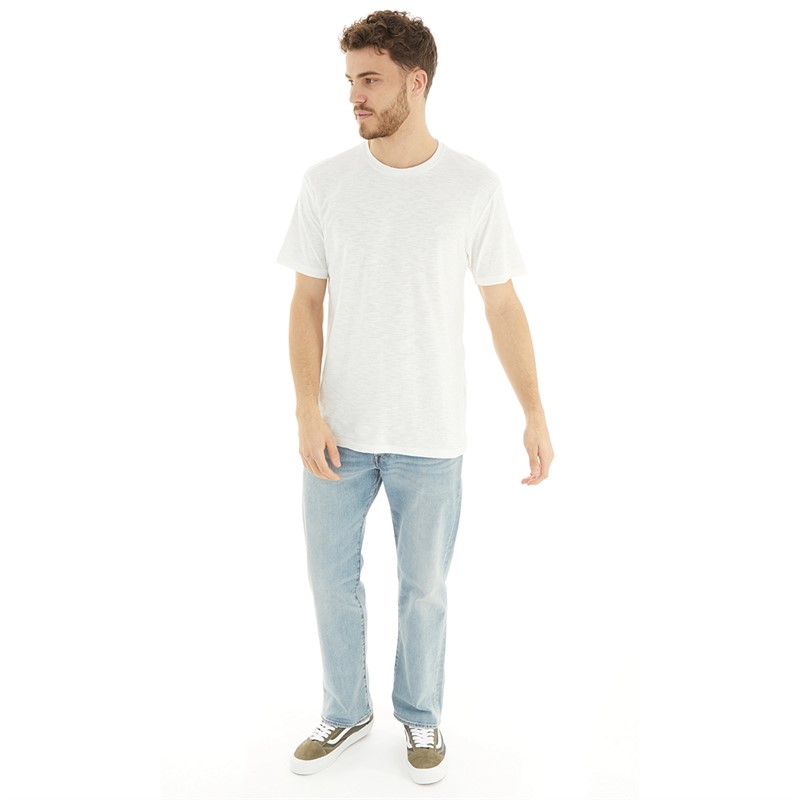 Quiksilver Mens Slub Roundneck T-Shirt Snow White