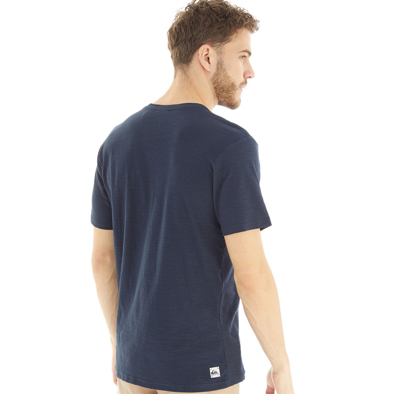 Quiksilver Mens Slub Roundneck T-Shirt Navy Blazer