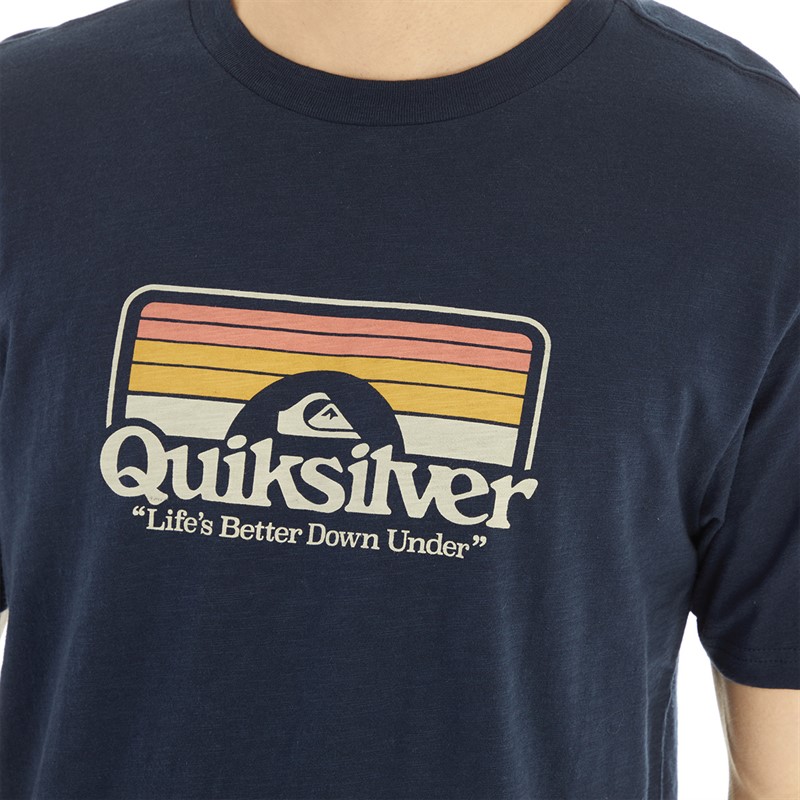 Quiksilver Mens Step Inside T-Shirt Navy Blazer