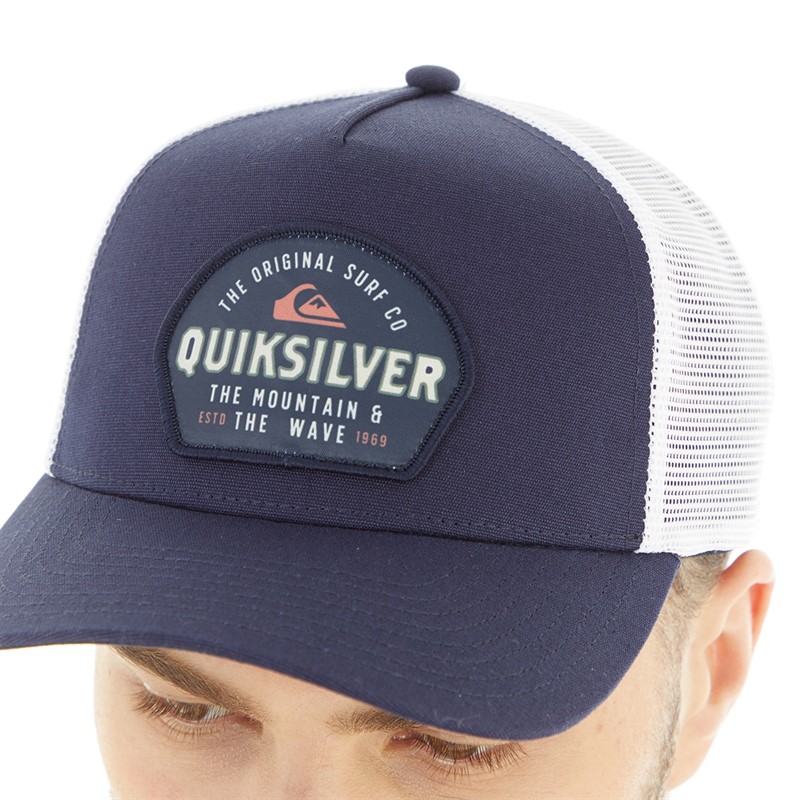 Quiksilver Mens Riding Around Trucker Sport Cap Navy Blazer