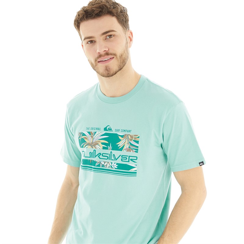 Quiksilver Mens Tropical Rainbow T-Shirt Marine Blue