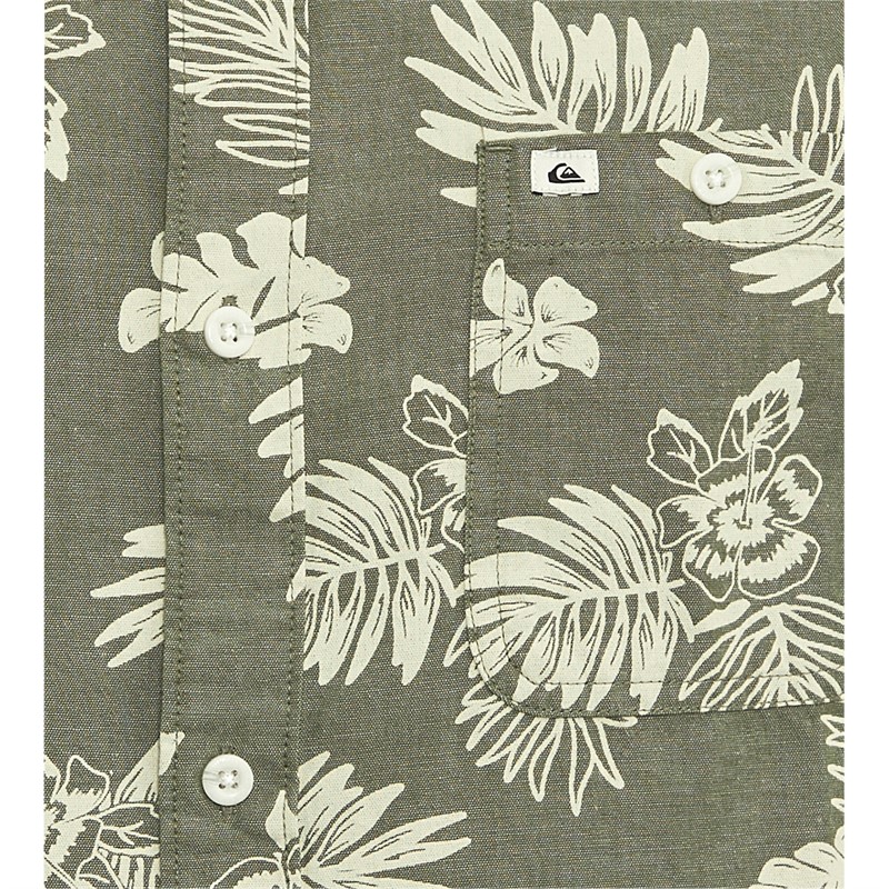 Quiksilver Mens Gawanhill Short Sleeve Shirt Four Leaf Clover