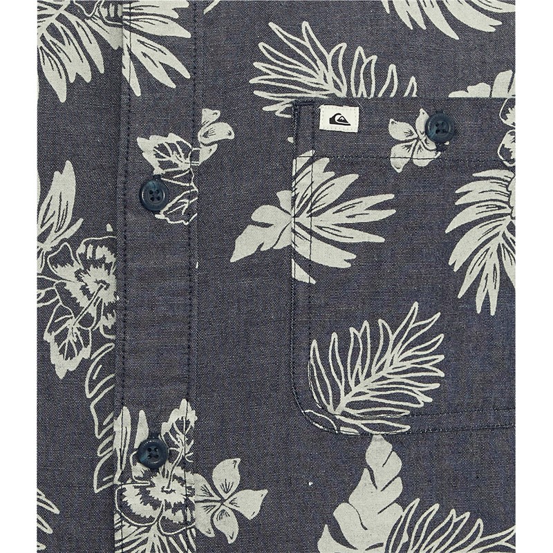 Quiksilver Mens Gawanhill Short Sleeve Shirt Navy