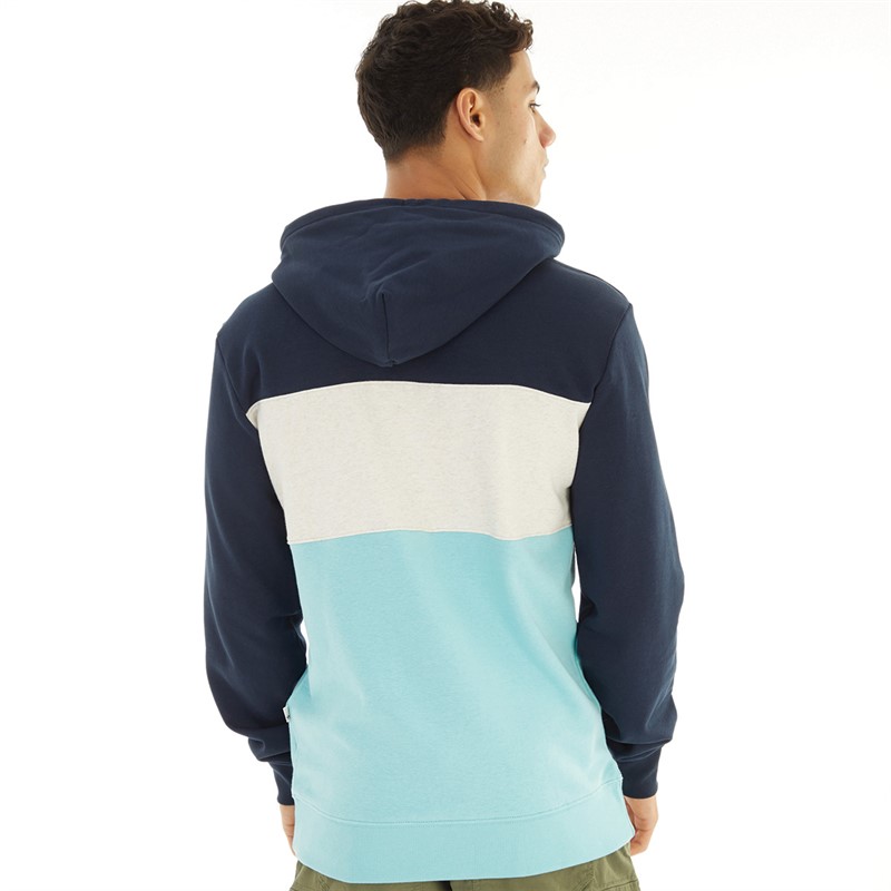 Quiksilver Mens Emboss Block Hoodie Navy Blazer