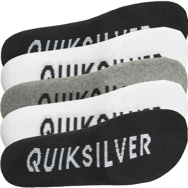 Quiksilver Mens Five Pack Ankle Socks Assorted