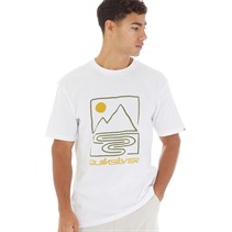 Quiksilver Mens Outline Mountains T-Shirt White