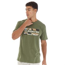 Quiksilver Mens Camo Logo T-Shirt Four Leaf Clover