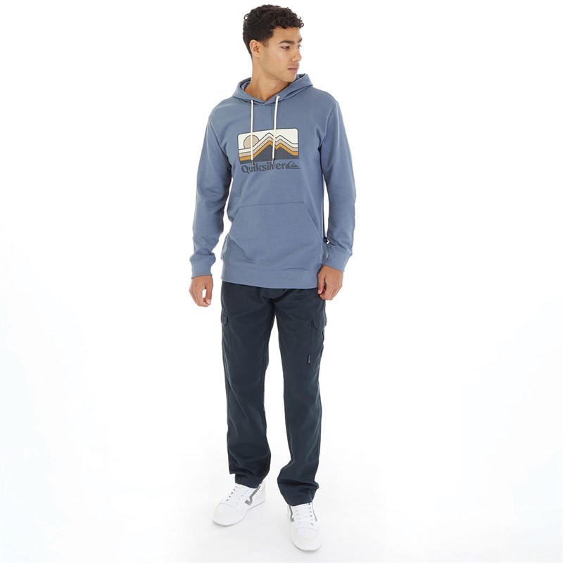 Quiksilver Mens Gradient Mountains Hoodie Flint Stone