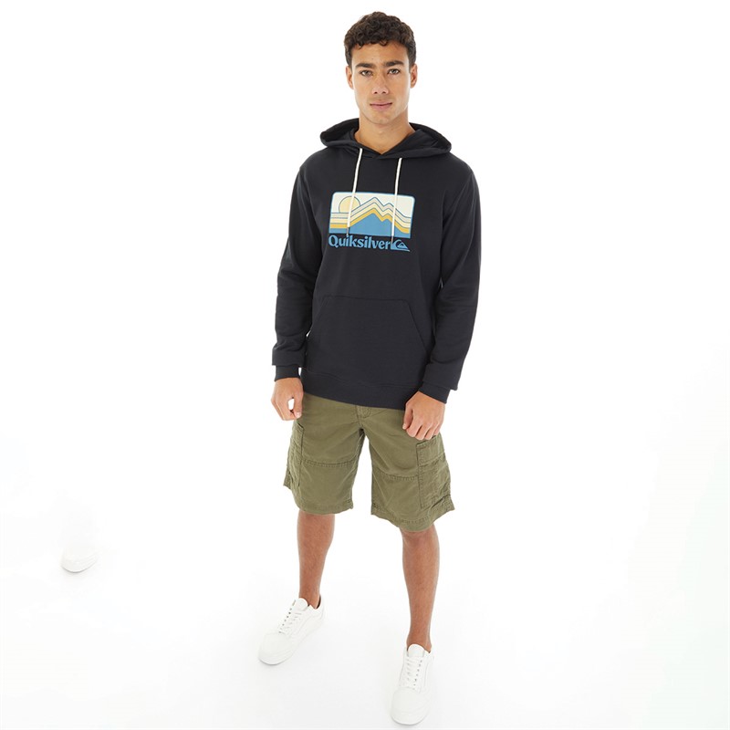 Quiksilver Mænd Gradient Bjerge Hoodie Sort