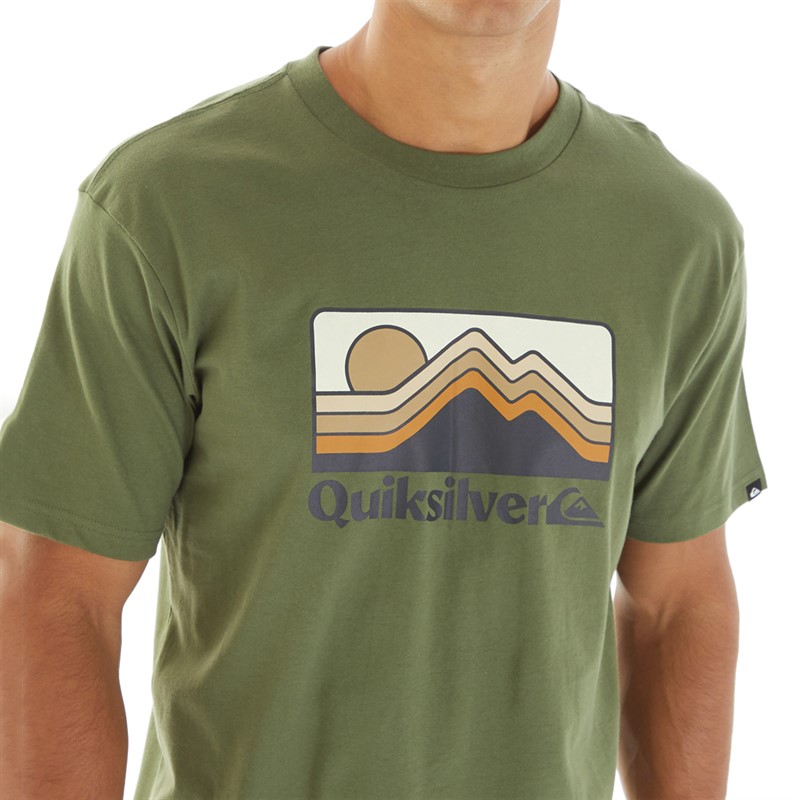 Quiksilver T-shirt Homme Montagnes Dégradées Trèfle à Quatre Feuilles