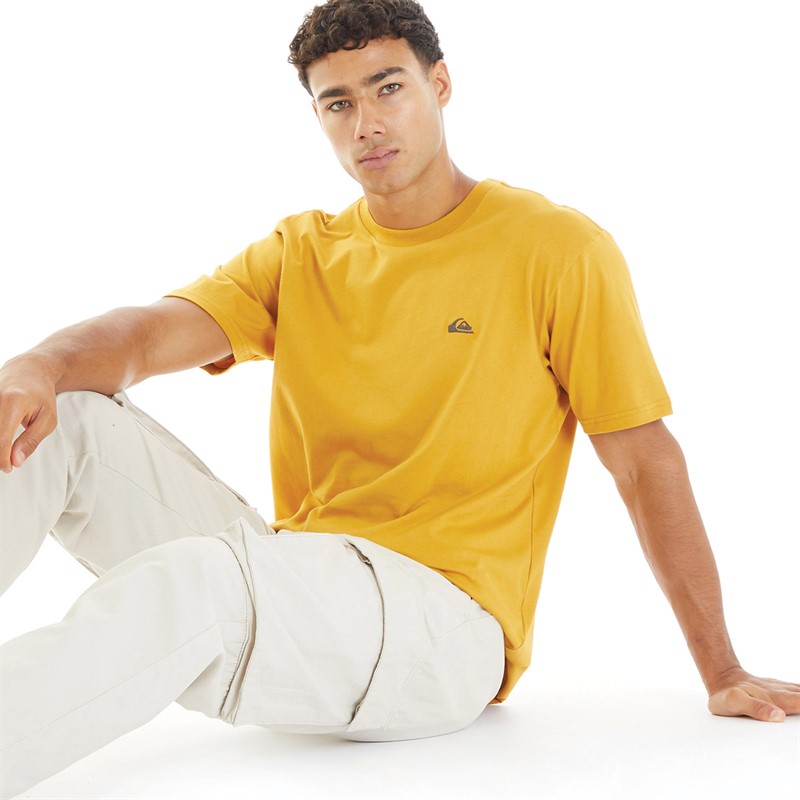 Quiksilver Mens Basic T-Shirt Mustard