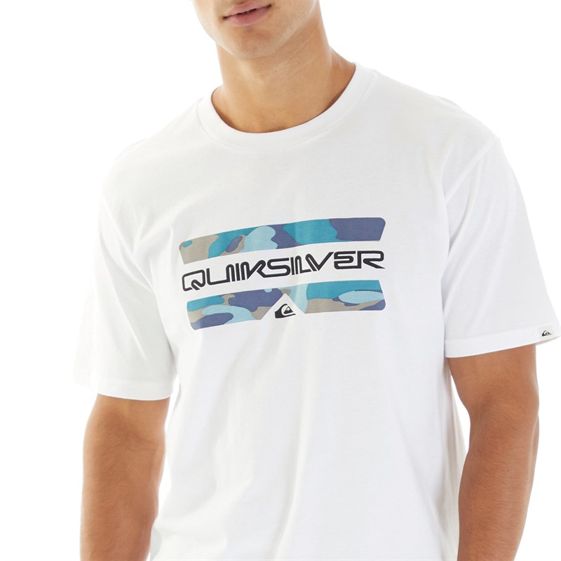 Quiksilver Mens Camo Logo T-Shirt White