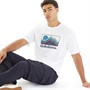 Quiksilver T-shirt voor Heren met Verloop van Bergen Wit